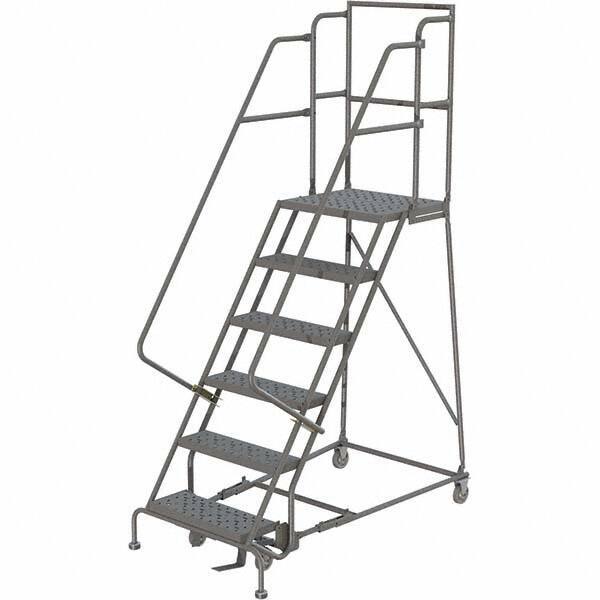 TRI-ARC - Rolling & Wall Mounted Ladders & Platforms Type: Rolling Warehouse Ladder Style: Rolling Platform Ladder - USA Tool & Supply