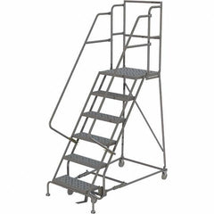 TRI-ARC - Rolling & Wall Mounted Ladders & Platforms Type: Rolling Warehouse Ladder Style: Rolling Platform Ladder - USA Tool & Supply