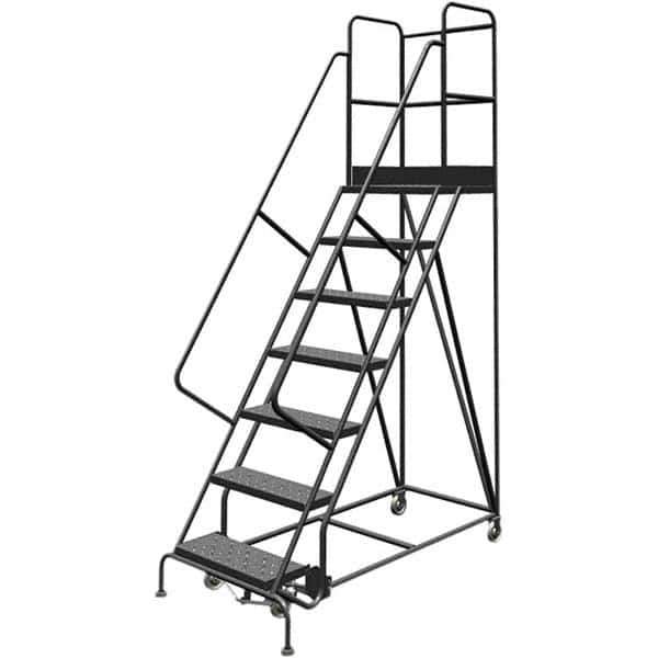 TRI-ARC - Rolling & Wall Mounted Ladders & Platforms Type: Rolling Warehouse Ladder Style: Rolling Platform Ladder - USA Tool & Supply