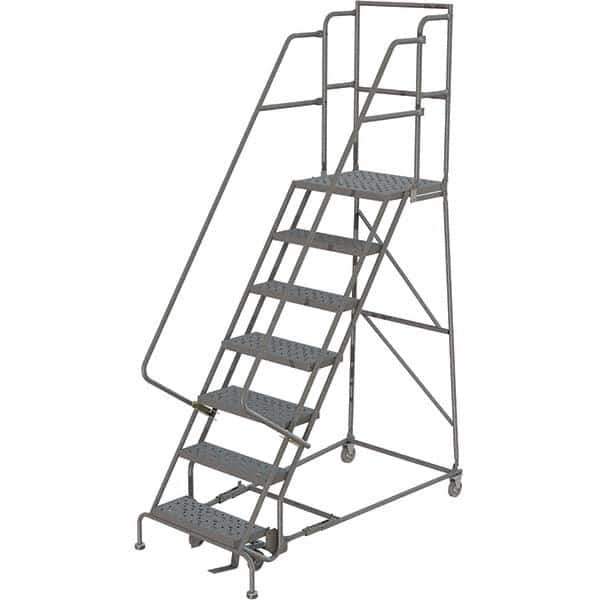 TRI-ARC - Rolling & Wall Mounted Ladders & Platforms Type: Rolling Warehouse Ladder Style: Rolling Platform Ladder - USA Tool & Supply