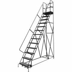 TRI-ARC - Rolling & Wall Mounted Ladders & Platforms Type: Rolling Warehouse Ladder Style: Rolling Platform Ladder - USA Tool & Supply