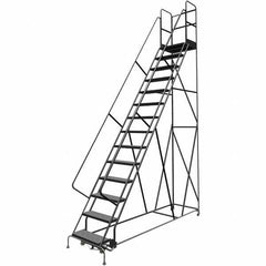 TRI-ARC - Rolling & Wall Mounted Ladders & Platforms Type: Rolling Warehouse Ladder Style: Rolling Platform Ladder - USA Tool & Supply