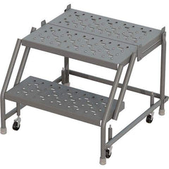 TRI-ARC - Rolling & Wall Mounted Ladders & Platforms Type: Rolling Warehouse Ladder Style: Rolling Platform Ladder - USA Tool & Supply