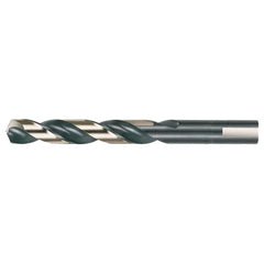 15/32 RHS / RHC HSS 135 Degree Split Point Heavy Duty Jobber Length Drill - Black & Gold - Exact Industrial Supply
