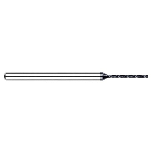‎0.0433″ Dia. × 1/8″ Shank × 0.395″ Flute Length × 1-1/2″ OAL, 130°, AlTiN, 2xD Flute, Round Solid Carbide Drill - Exact Industrial Supply