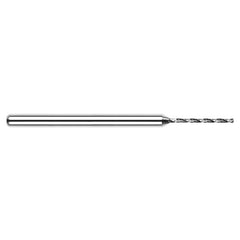 ‎0.113″ Dia. × 1/8″ Shank × 0.413″ Flute Length × 1-1/2″ OAL, 130°, Uncoated, 2xD Flute, Round Solid Carbide Drill - Exact Industrial Supply