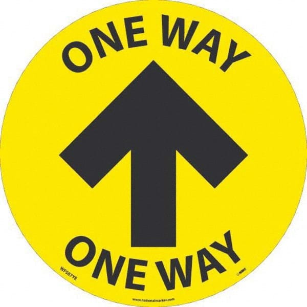 NMC - "One Way" Adhesive-Backed Floor Sign - USA Tool & Supply