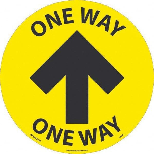 NMC - "One Way" Adhesive-Backed Floor Sign - USA Tool & Supply