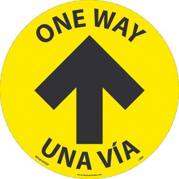 NMC - "One Way" Adhesive-Backed Floor Sign - USA Tool & Supply