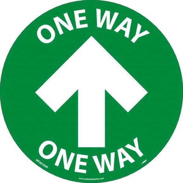NMC - "One Way" Adhesive-Backed Floor Sign - USA Tool & Supply