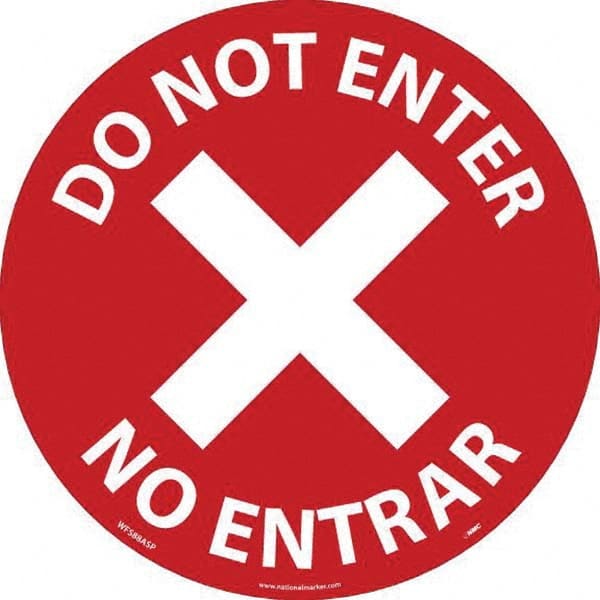 NMC - "Do Not Enter" Adhesive-Backed Floor Sign - USA Tool & Supply