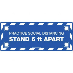 NMC - "Please Practice Social Distancing" Adhesive-Backed Floor Sign - USA Tool & Supply