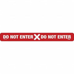 NMC - "Do Not Enter" Adhesive-Backed Floor Sign - USA Tool & Supply