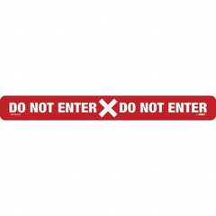 NMC - "Do Not Enter" Adhesive-Backed Floor Sign - USA Tool & Supply