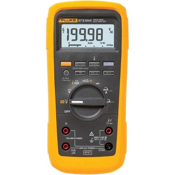 Fluke - Multimeters Multimeter Type: Digital Measures: Capacitance; Current; Frequency; Resistance; Temperature; Voltage - USA Tool & Supply