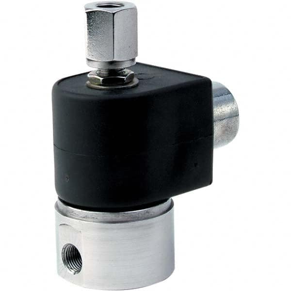 Parker - 24 VDC 1/4" NPT Port Stainless Steel Two-Way Direct Acting Solenoid Valve - USA Tool & Supply