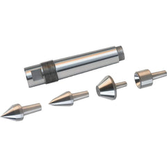 Riten - Dead Centers; Center Type: Solid Center ; Shank Type: Morse Taper ; Shank Taper Size: 5MT ; Point Style: Interchangeable (Not Included) ; Carbide-Tipped: No ; Head Diameter (Inch): 1-3/4 - Exact Industrial Supply