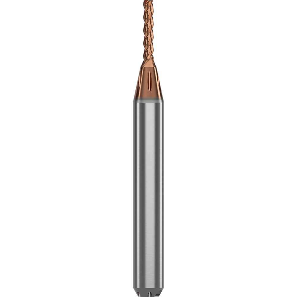 Guhring - Micro Diver 7/64" Diam 3-Flute Carbide 0.056mm Corner Chamfer End Mill - Exact Industrial Supply