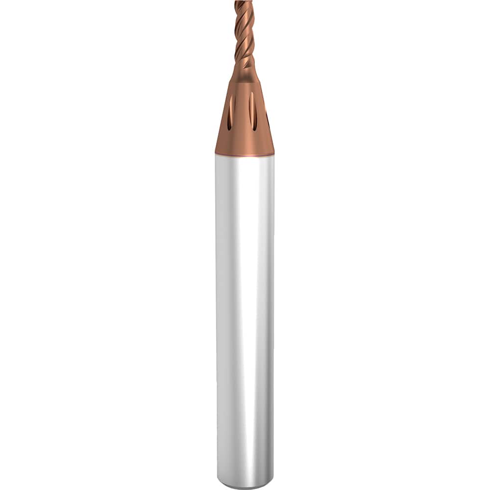 Guhring - Micro Diver 3/64" Diam 3-Flute Carbide 0.024mm Corner Chamfer End Mill - Exact Industrial Supply