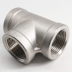 Guardian Worldwide - Stainless Steel Pipe Fittings; Type: Tee ; Fitting Size: 3/8 ; End Connections: FNPT x FNPT x FNPT ; Material Grade: 316 ; Pressure Rating (psi): 150 - Exact Industrial Supply