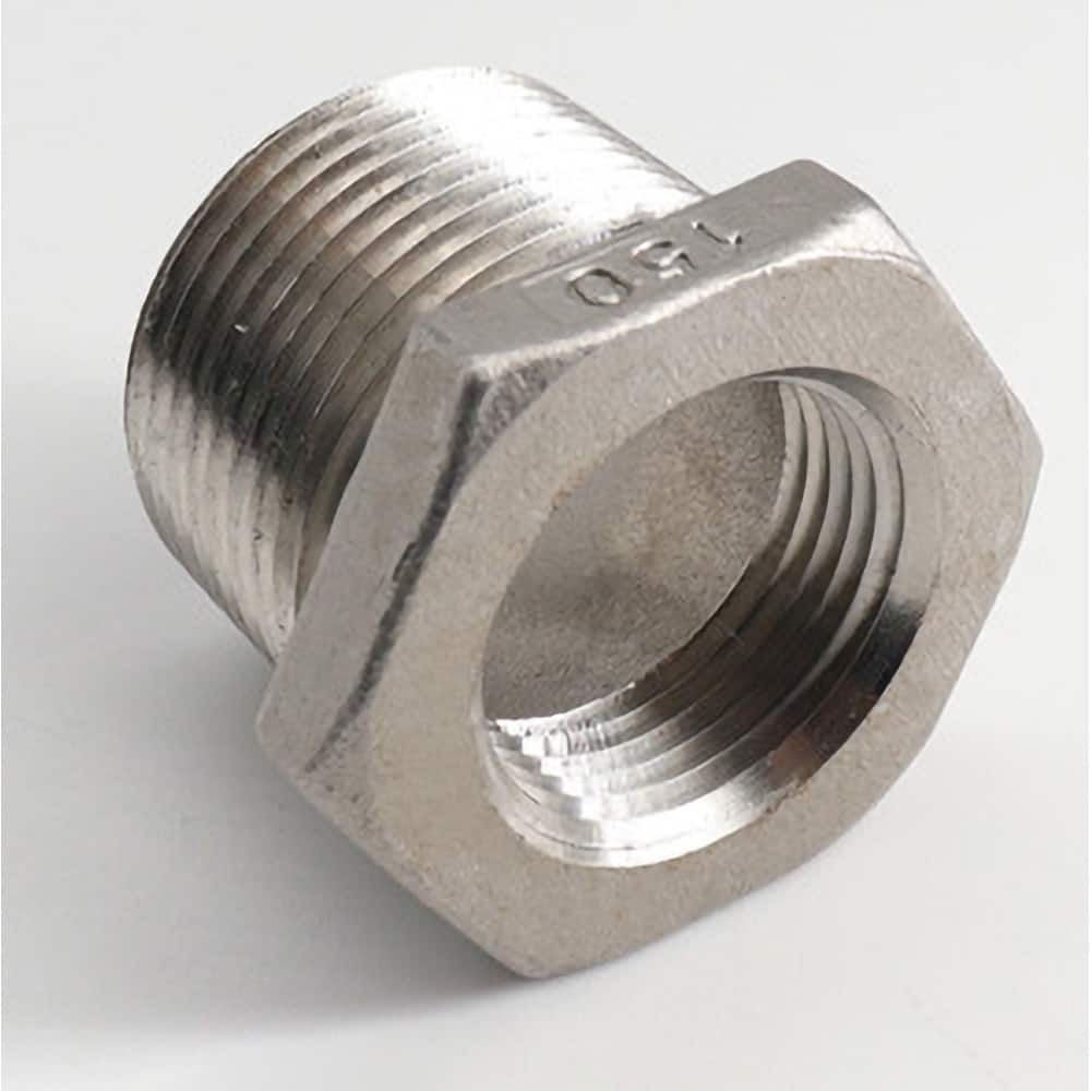 Guardian Worldwide - Stainless Steel Pipe Fittings; Type: Hexagon Bushing ; Fitting Size: 2 x 3/8 ; End Connections: MNPT x FNPT ; Material Grade: 316 ; Pressure Rating (psi): 150 ; Length (Inch): 1.4 - Exact Industrial Supply