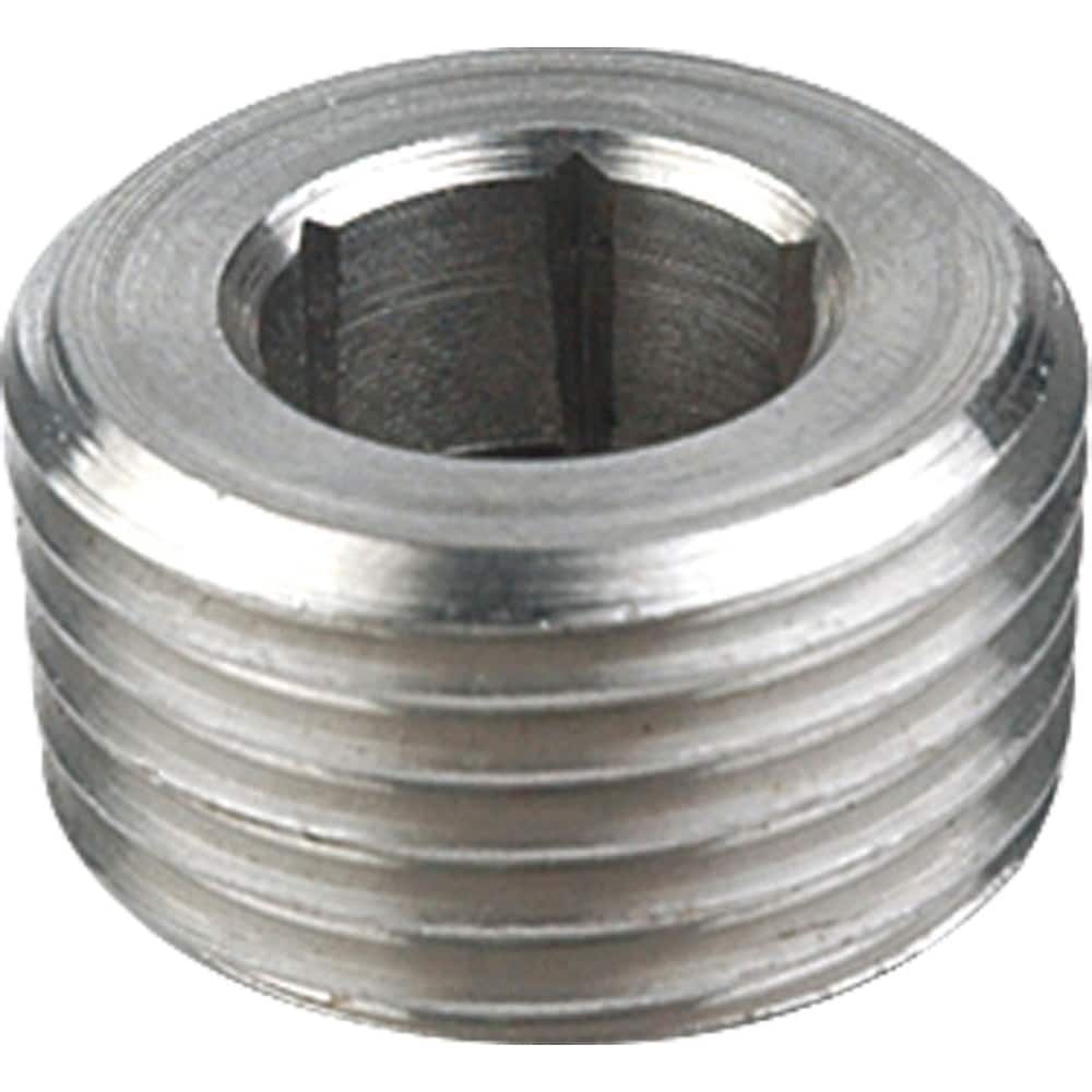Guardian Worldwide - Stainless Steel Pipe Fittings; Type: Hexagon Socket Plug ; Fitting Size: 1 ; End Connections: MNPT ; Material Grade: 316 ; Pressure Rating (psi): 150 ; Length (Inch): 3/4 - Exact Industrial Supply