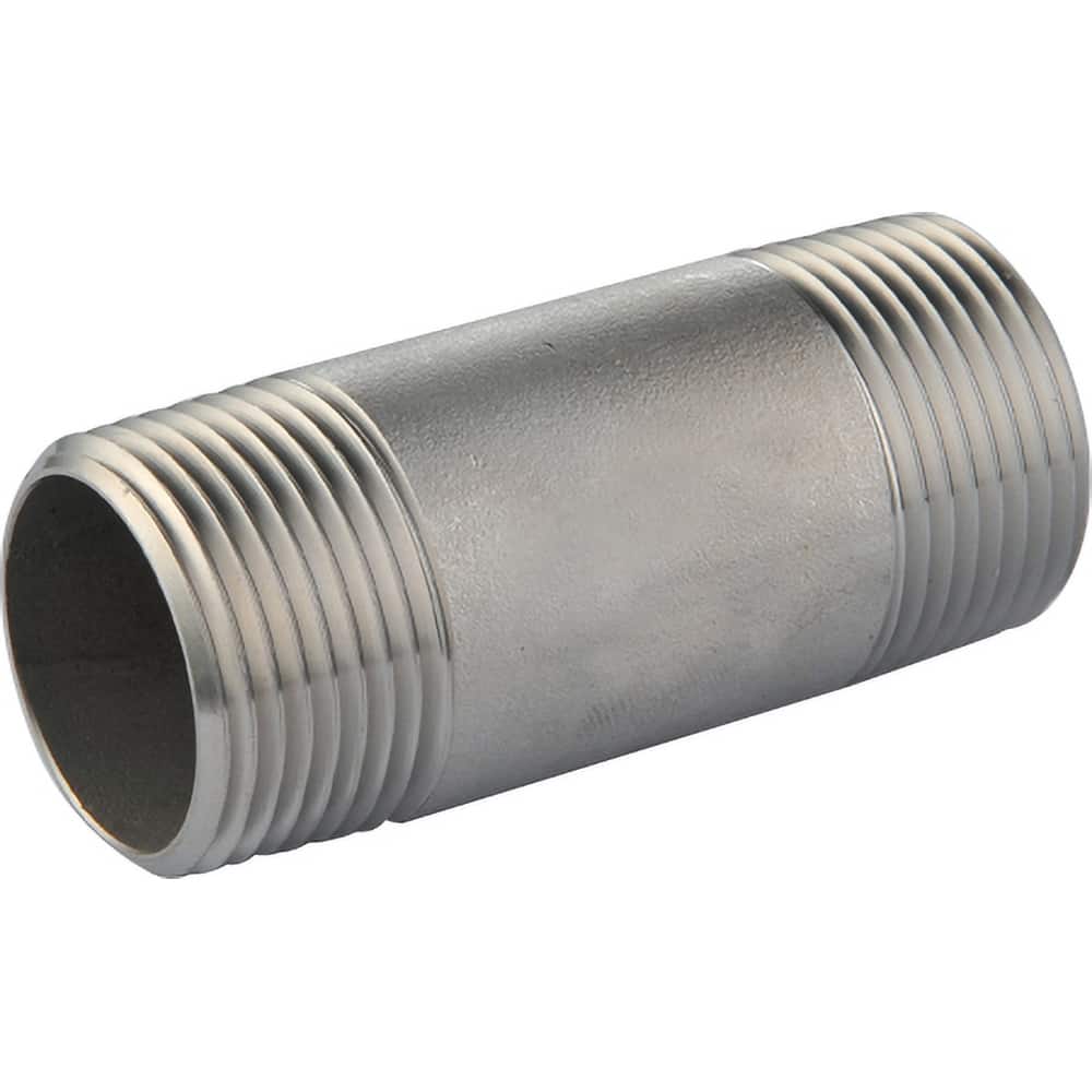 Guardian Worldwide - Stainless Steel Pipe Nipples & Pipe; Style: Threaded ; Pipe Size: 1-1/4 (Inch); Length (Inch): 2-1/2 ; Material Grade: 304/304L ; Schedule: 40 - Exact Industrial Supply