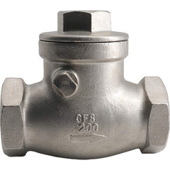 Guardian Worldwide - Check Valves; Design: 2-Way ; Pipe Size (Inch): 2-1/2 ; End Connections: FNPT x FNPT ; Material: Stainless Steel ; Material: Stainless Steel ; Seal Material: PTFE - Exact Industrial Supply