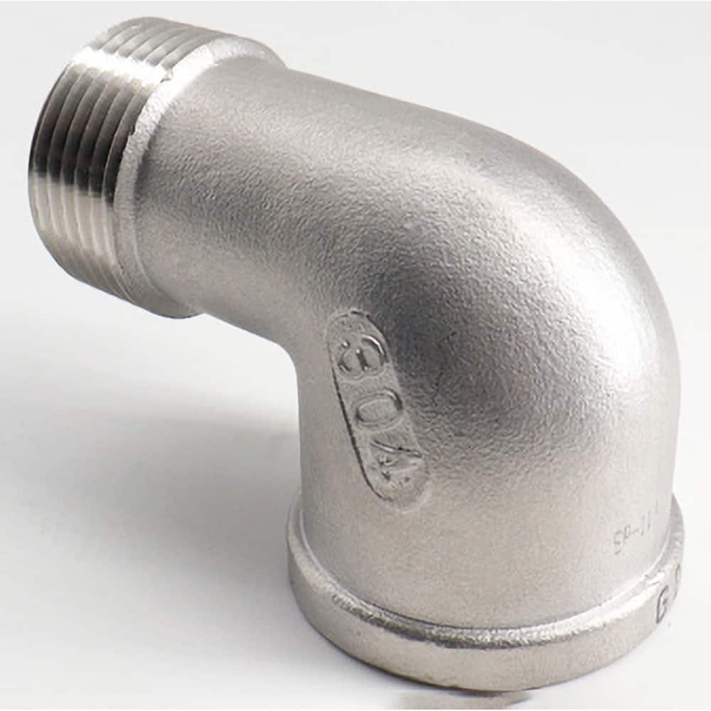 Guardian Worldwide - Stainless Steel Pipe Fittings; Type: 90? Street Elbow ; Fitting Size: 1-1/4 ; End Connections: MNPT x FNPT ; Material Grade: 304 ; Pressure Rating (psi): 150 - Exact Industrial Supply
