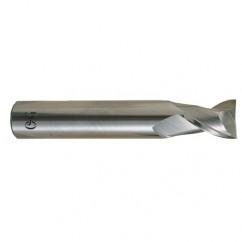 1 Dia. x 4 Overall Length 2-Flute .120 C/R Solid Carbide SE End Mill-Round Shank-Center Cutting-Uncoated - USA Tool & Supply