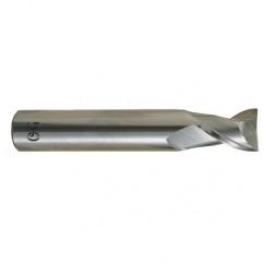 15/32 Dia. x 3 Overall Length 2-Flute Square End Solid Carbide SE End Mill-Round Shank-Center Cutting-Uncoated - USA Tool & Supply