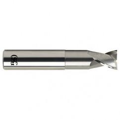 5/8 Dia. x 3-1/2 Overall Length 2-Flute .090 C/R Solid Carbide SE End Mill-Round Shank-Center Cutting-Uncoated - USA Tool & Supply