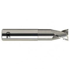 5/8 Dia. x 3-1/2 Overall Length 2-Flute .090 C/R Solid Carbide SE End Mill-Round Shank-Center Cutting-Uncoated - USA Tool & Supply