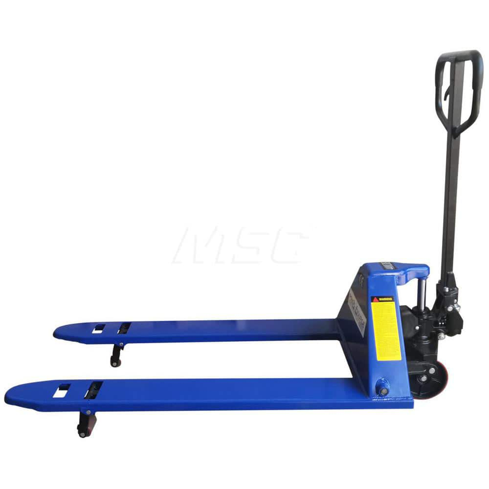 Power Pallet Truck: 4,400 lb Capacity, 27″ OAW, 27″ Forks 2″ Min Lift Height, 48″ Fork Length x 27″ Fork Width, 27″ Overall Width