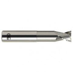 1/4 Dia. x 4 Overall Length 2-Flute .060 C/R Solid Carbide SE End Mill-Round Shank-Center Cutting-Uncoated - USA Tool & Supply