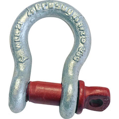 Crosby - Shackles; Nominal Chain Size: 2 ; Load Limit (Ton): 35.00 ; Pin Type: Bolt ; Material: Carbon Steel - Exact Industrial Supply