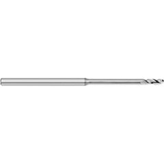 Ball End Mill: 0.031″ Dia, 0.093″ LOC, 3 Flute, Solid Carbide 2-1/2″ OAL, 1/8″ Shank Dia, 30 ° Helix, Uncoated, Single End