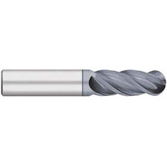Titan USA - Ball End Mills; Mill Diameter (Inch): 7/16 ; Mill Diameter (Decimal Inch): 0.4375 ; Number of Flutes: 4 ; Length of Cut (Inch): 1 ; Length of Cut (Decimal Inch): 1.0000 ; Material: Solid Carbide - Exact Industrial Supply