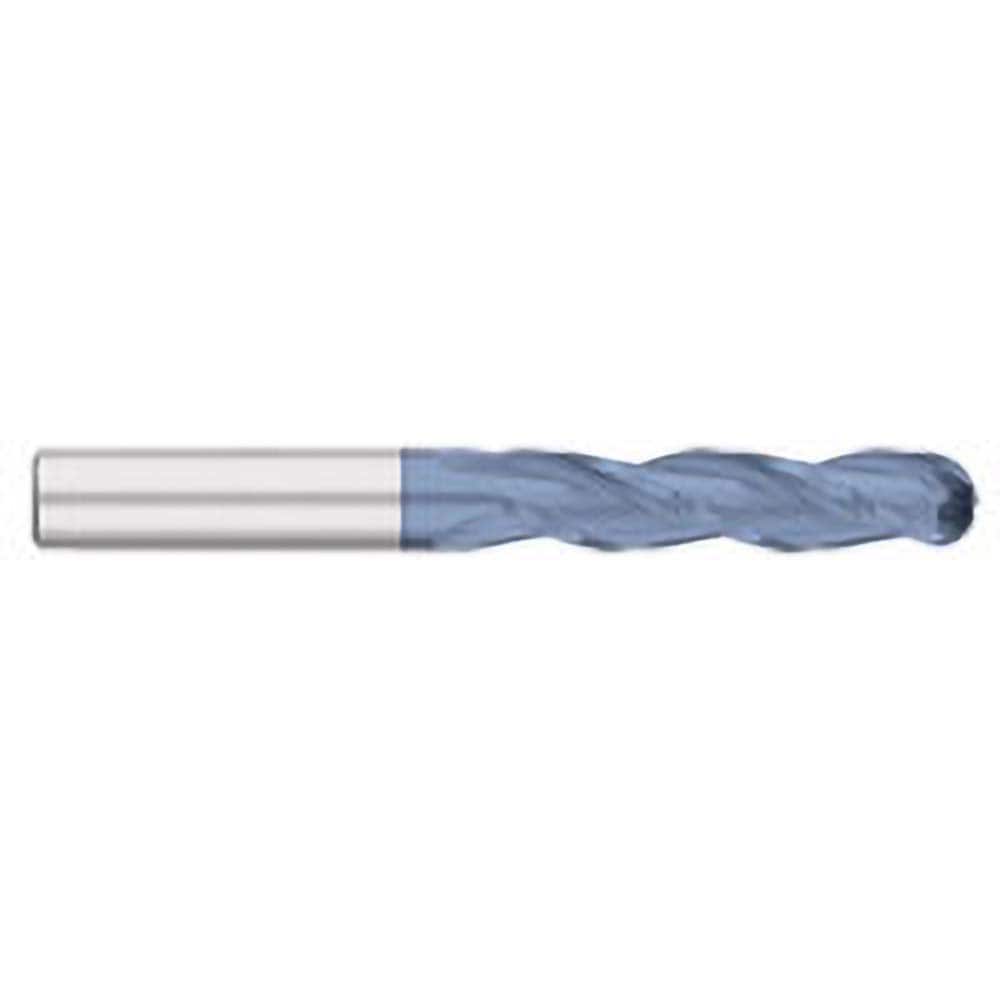 Titan USA - Ball End Mills; Mill Diameter (Inch): 1/2 ; Mill Diameter (Decimal Inch): 0.5000 ; Number of Flutes: 3 ; Length of Cut (Inch): 1-1/2 ; Length of Cut (Decimal Inch): 1.5000 ; Material: Solid Carbide - Exact Industrial Supply