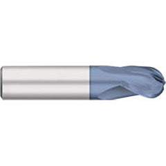 Titan USA - Ball End Mills; Mill Diameter (Inch): 1/16 ; Mill Diameter (Decimal Inch): 0.0625 ; Number of Flutes: 3 ; Length of Cut (Inch): 1/8 ; Length of Cut (Decimal Inch): 0.1250 ; Material: Solid Carbide - Exact Industrial Supply