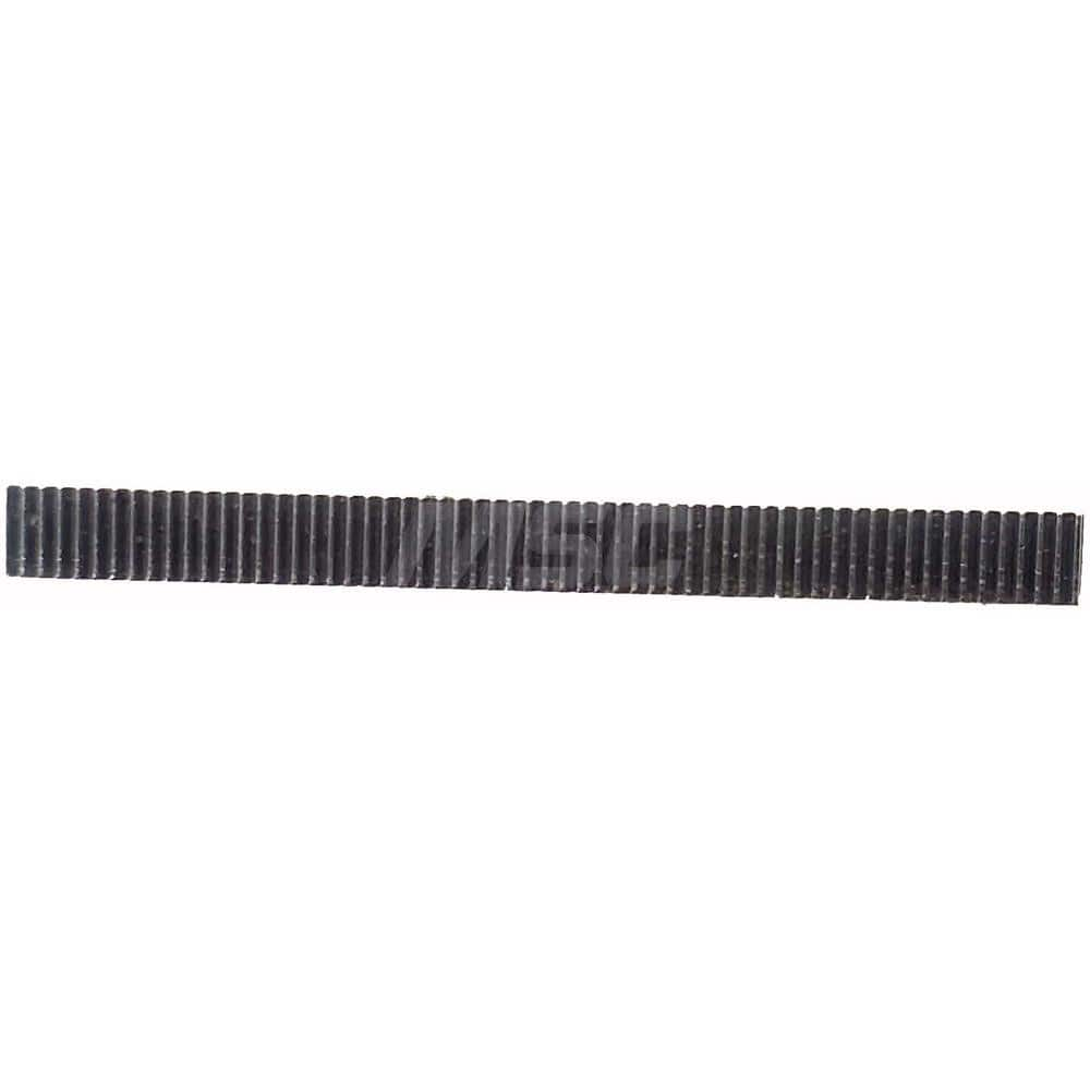 6mm Face Width 4' Long 416 Stainless Steel Gear Rack 0.8 Pitch, 20° Pressure Angle, Square