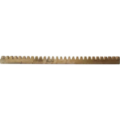 5/8″ Face Width 4' Long Brass Gear Rack 20 Pitch, 20° Pressure Angle, Square