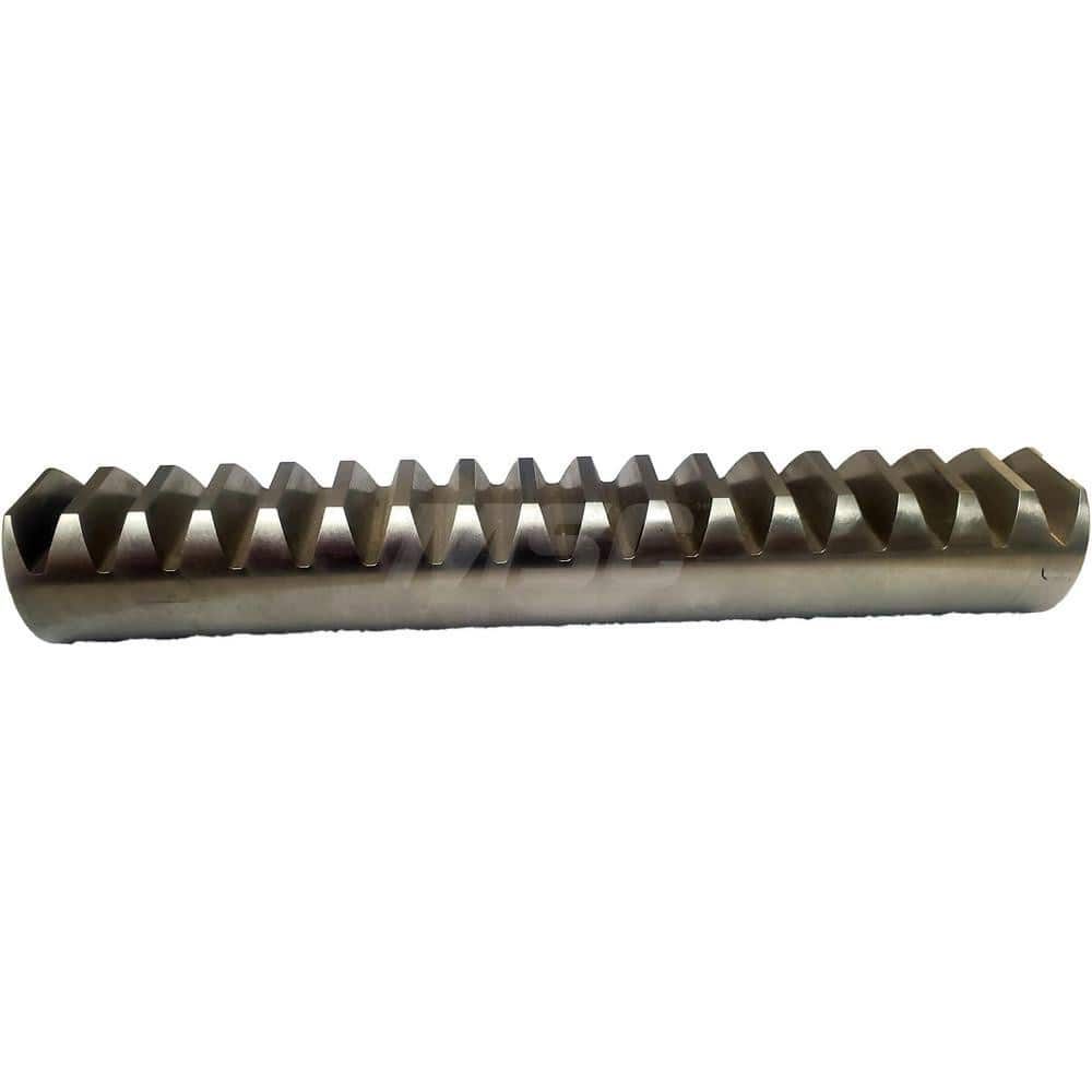 5/16″ Diam 1' Long 303/316 Stainless Steel Gear Rack 32 Pitch, 14.5° Pressure Angle, Round