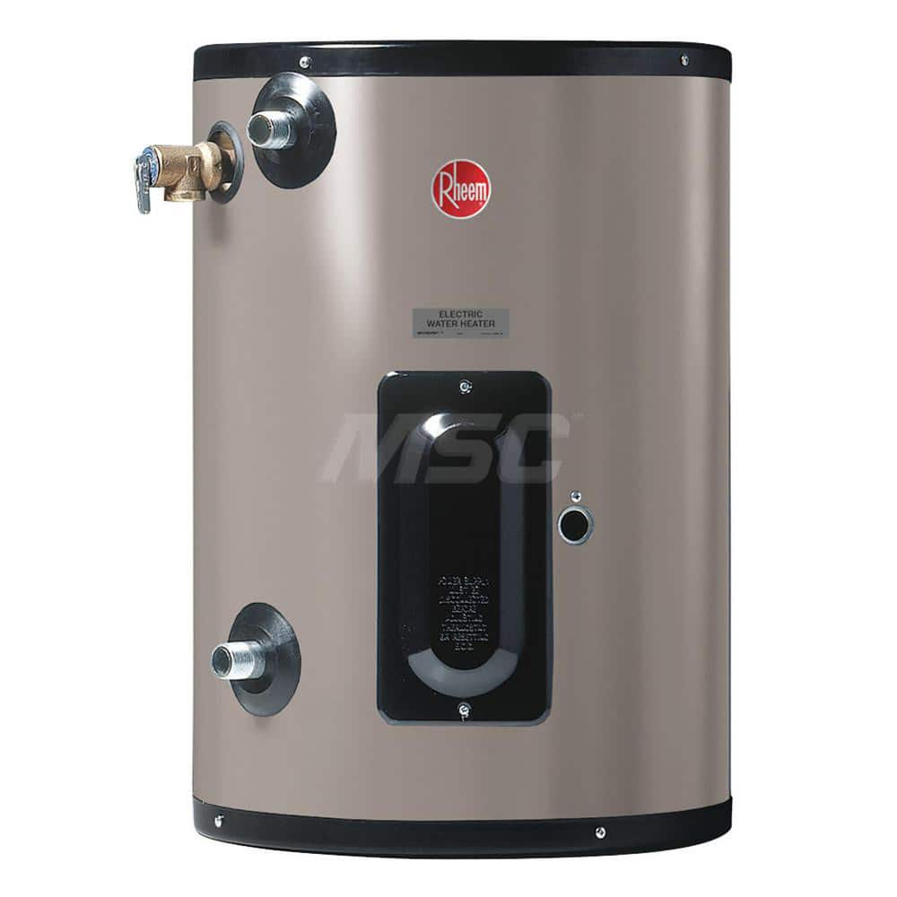 Electric Water Heaters; Style: Point of Use; Voltage: 208; Wire Gauge: 10; Temperature Rise: 140 ™F @ 17 GPH; Kilowatts: 6; Tank Capacity (Gal.): 6.00; Diameter/Width (Inch): 15-3/4; Amperage Rating: 28.8; Phase: 1