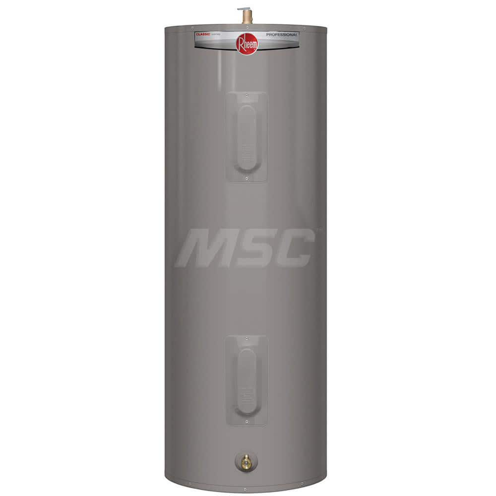 Electric Water Heaters; Style: Medium; Voltage: 240; Wire Gauge: 10; Temperature Rise: 90 ™F @ 21 GPH; Kilowatts: 4.5; Tank Capacity (Gal.): 40.00; Diameter/Width (Inch): 23; Amperage Rating: 18.75; Phase: 1