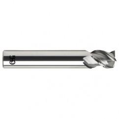 1 Dia. x 4 Overall Length 3-Flute .120 C/R Solid Carbide SE End Mill-Round Shank-Center Cutting-Uncoated - USA Tool & Supply