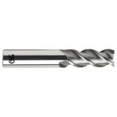 7/16 Dia. x 2-3/4 Overall Length 3-Flute .020 C/R Solid Carbide SE End Mill-Round Shank-Center Cutting-Uncoated - USA Tool & Supply