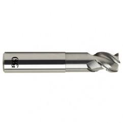 1/2 Dia. x 3 Overall Length 3-Flute .060 C/R Solid Carbide SE End Mill-Round Shank-Center Cutting-Uncoated - USA Tool & Supply