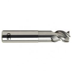 1 Dia. x 5 Overall Length 3-Flute .120 C/R Solid Carbide SE End Mill-Round Shank-Center Cutting-Uncoated - USA Tool & Supply