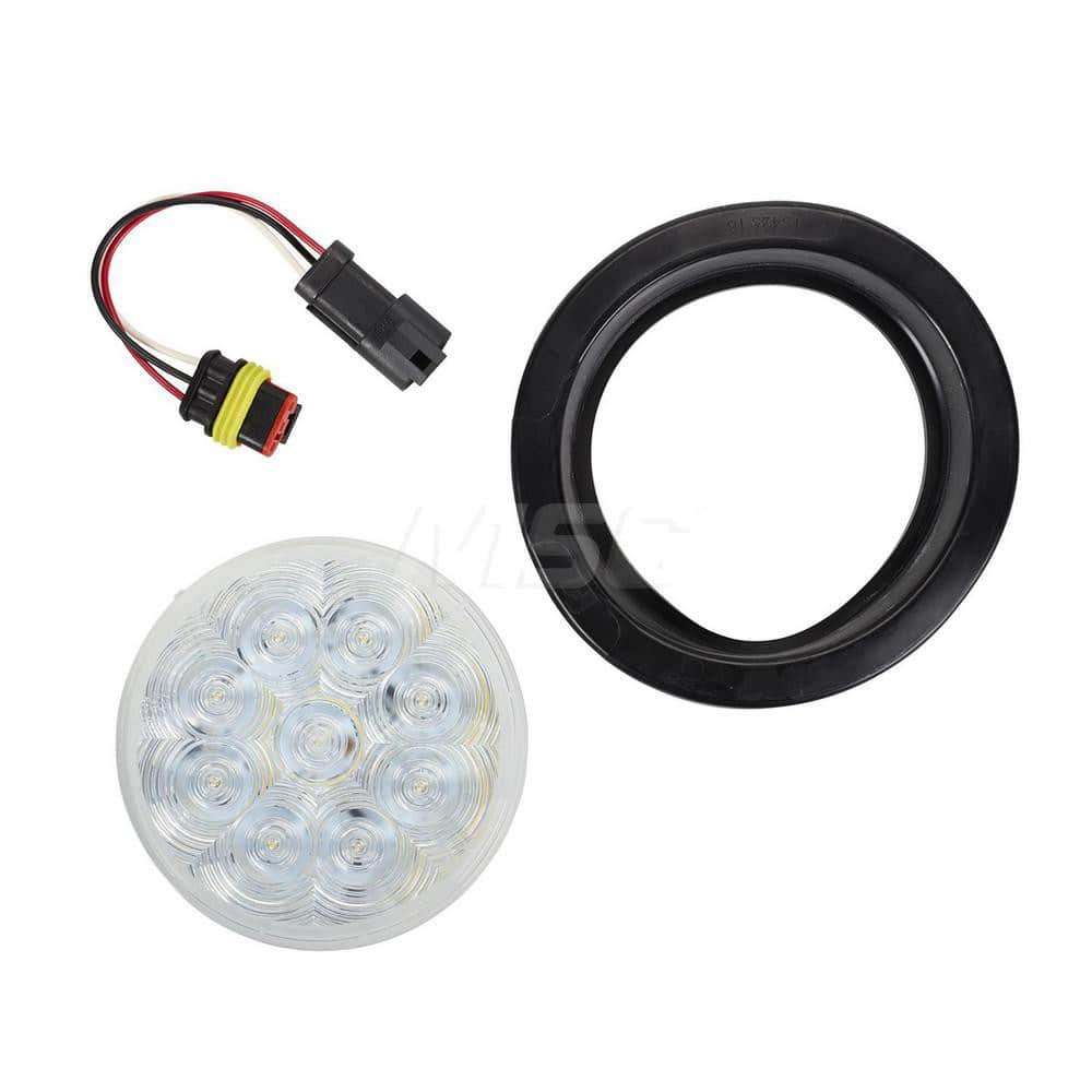 Emergency Light Assemblies; Type: Flush Mount Led Warning Light; Flash Rate: Variable; Mount: Flush Mount; Color: Clear; Power Source: 12-24V DC; Shape: Round